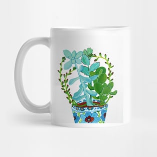 Indian Pot with Succulents Mug